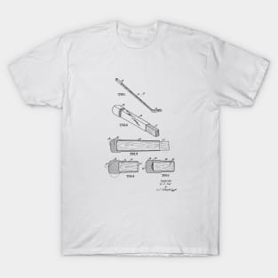 Hockey Stick End Buffer Vintage Patent Hand Drawing T-Shirt